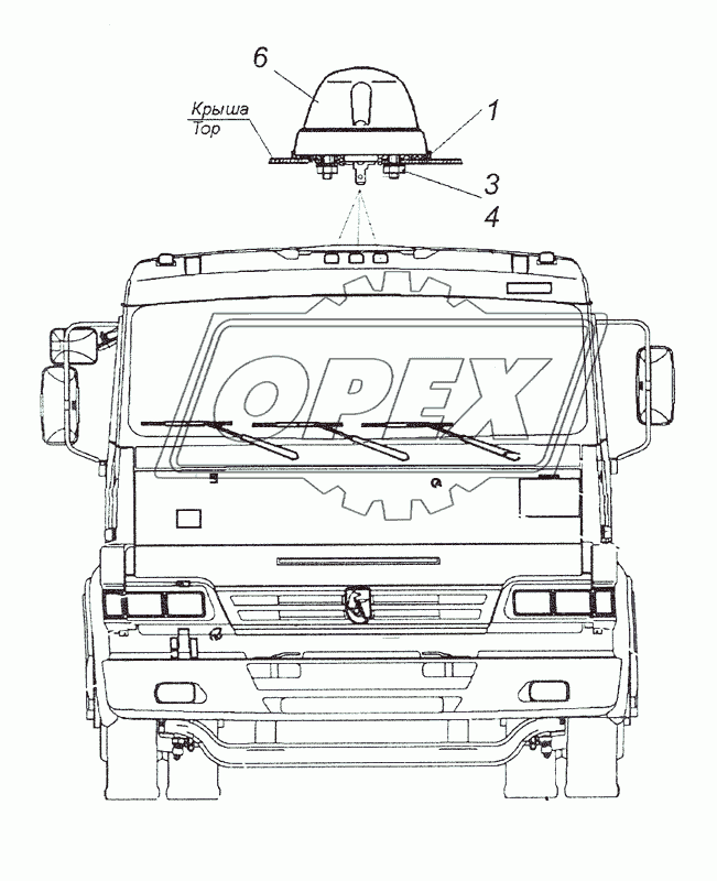 53205-3738001 Установка фонарей автопоезда